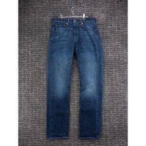 Levis 501 Jeans Mens 31x34 Actual 30x33 Blue Button Fly Cotton Distressed Denim